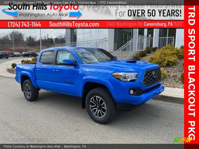 Voodoo Blue / TRD Cement/Black 2021 Toyota Tacoma TRD Sport Double Cab 4x4