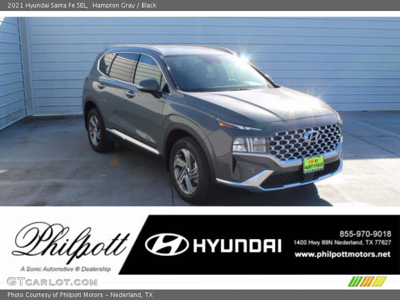 Hampton Gray / Black 2021 Hyundai Santa Fe SEL