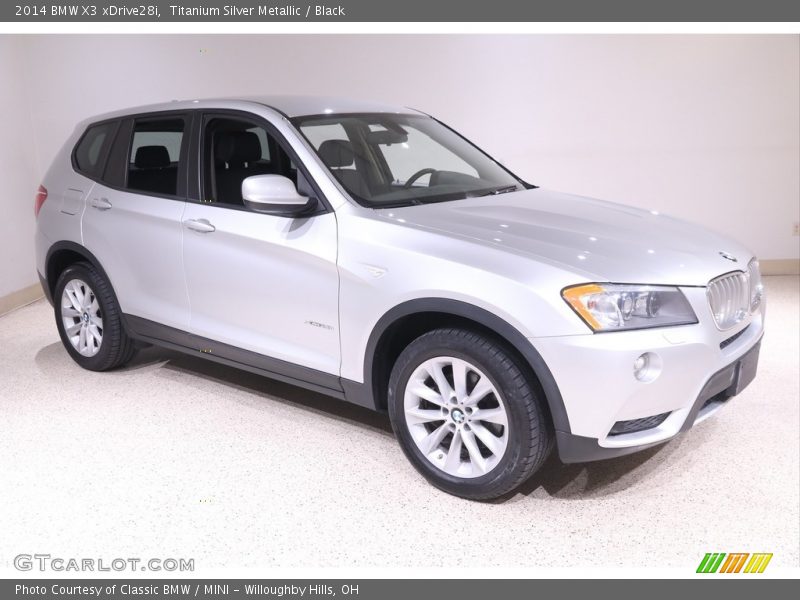 Titanium Silver Metallic / Black 2014 BMW X3 xDrive28i