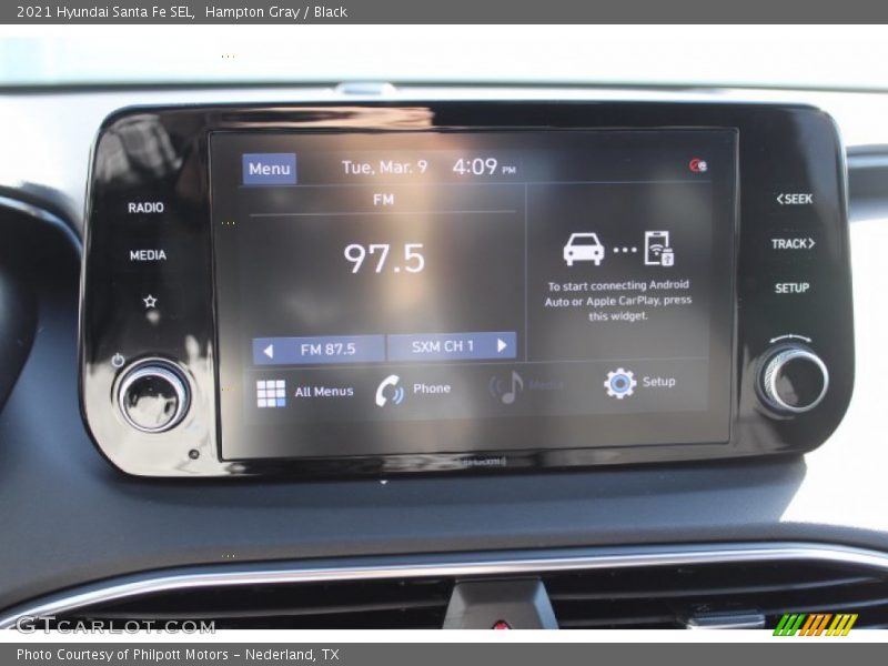 Hampton Gray / Black 2021 Hyundai Santa Fe SEL