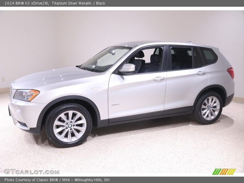 Titanium Silver Metallic / Black 2014 BMW X3 xDrive28i