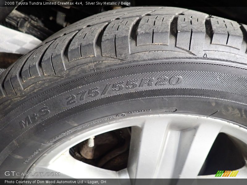 Silver Sky Metallic / Beige 2008 Toyota Tundra Limited CrewMax 4x4