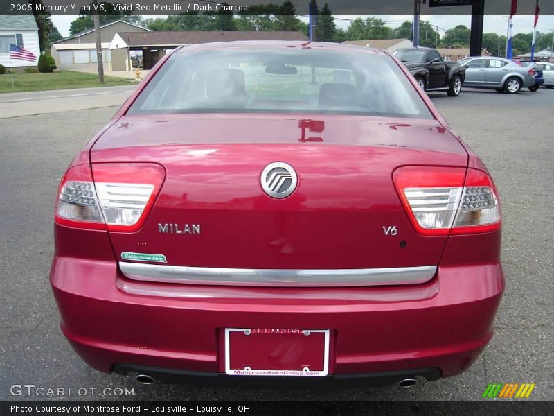 Vivid Red Metallic / Dark Charcoal 2006 Mercury Milan V6