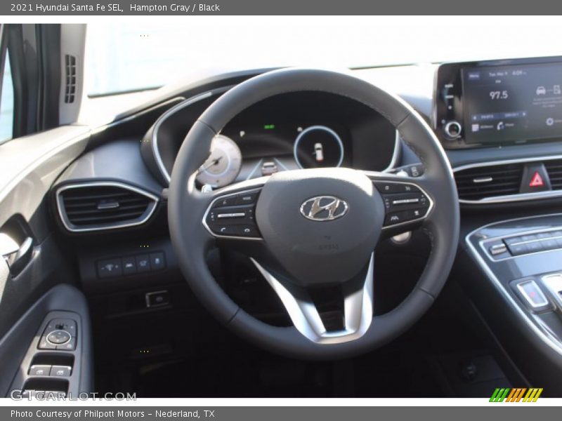 Hampton Gray / Black 2021 Hyundai Santa Fe SEL