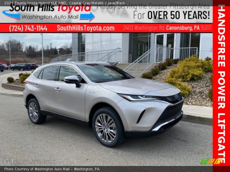 Coastal Gray Metallic / Java/Black 2021 Toyota Venza Hybrid XLE AWD