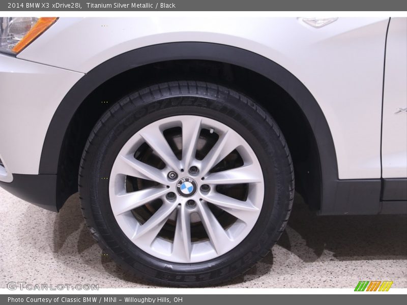 Titanium Silver Metallic / Black 2014 BMW X3 xDrive28i