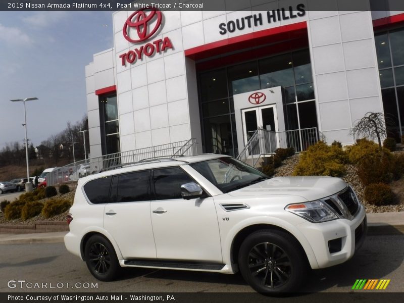 Pearl White Tricoat / Charcoal 2019 Nissan Armada Platinum 4x4