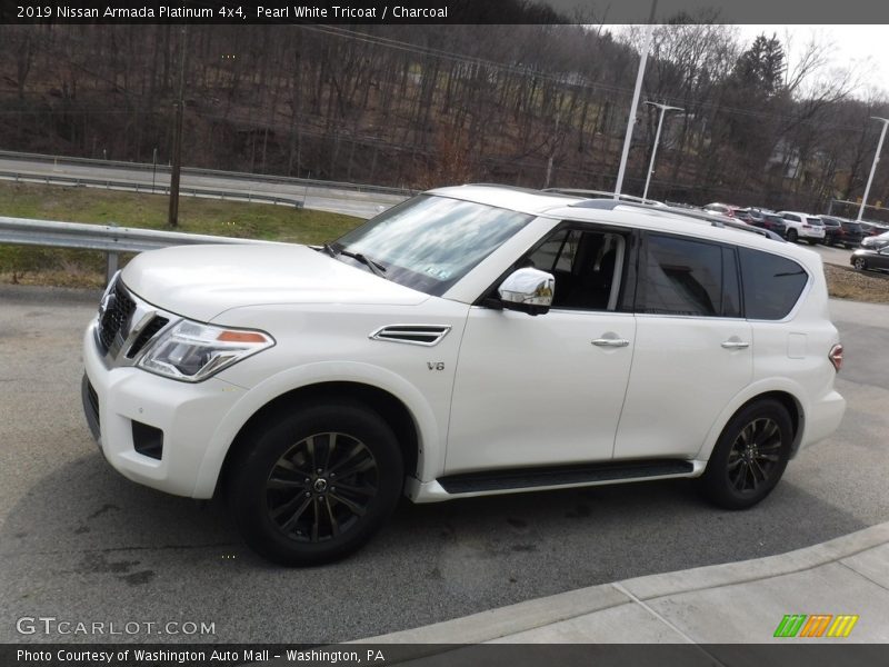 Pearl White Tricoat / Charcoal 2019 Nissan Armada Platinum 4x4