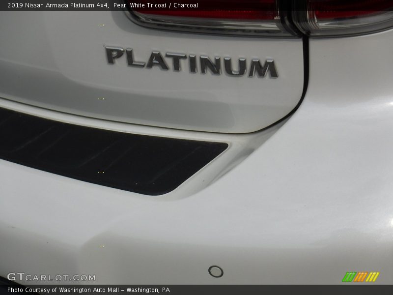 Pearl White Tricoat / Charcoal 2019 Nissan Armada Platinum 4x4