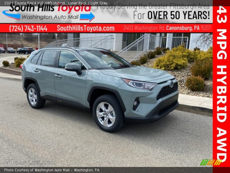 Lunar Rock / Light Gray 2021 Toyota RAV4 XLE AWD Hybrid