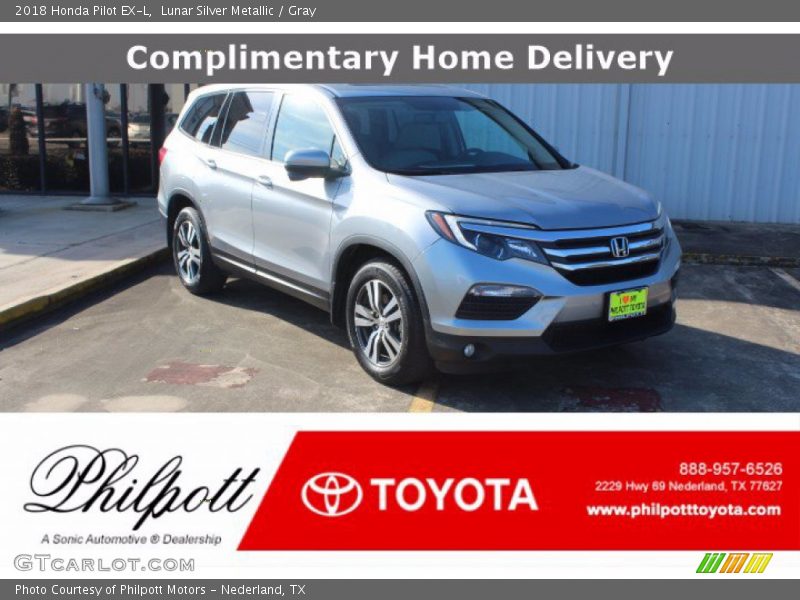 Lunar Silver Metallic / Gray 2018 Honda Pilot EX-L