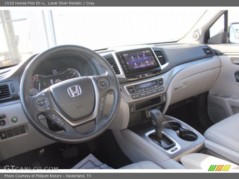 Lunar Silver Metallic / Gray 2018 Honda Pilot EX-L