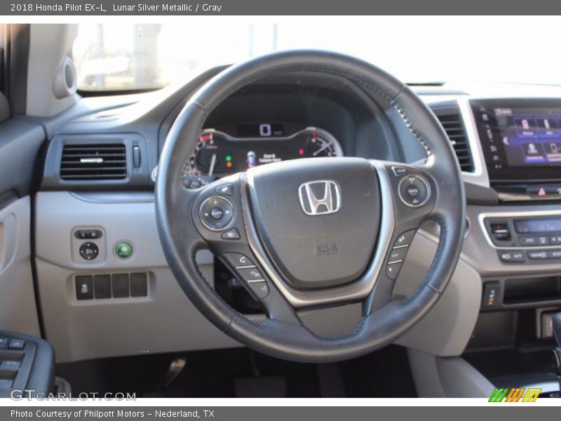 Lunar Silver Metallic / Gray 2018 Honda Pilot EX-L