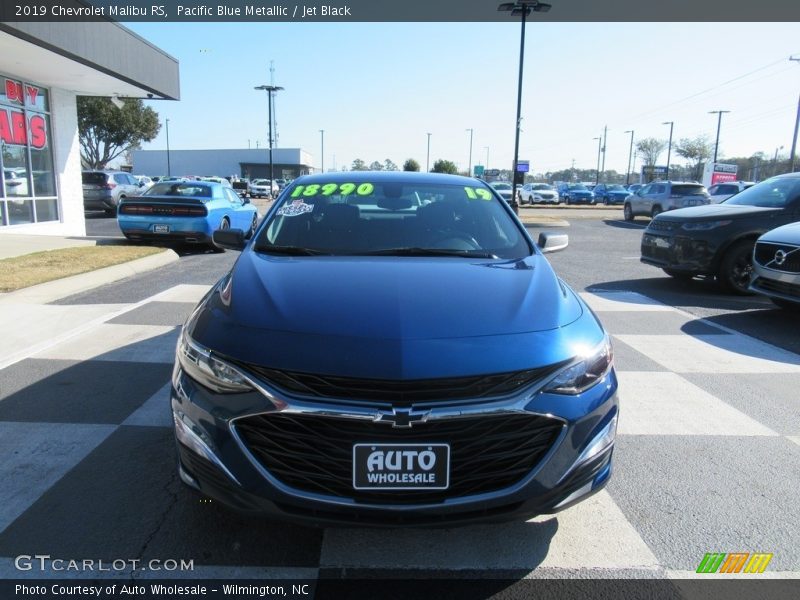 Pacific Blue Metallic / Jet Black 2019 Chevrolet Malibu RS