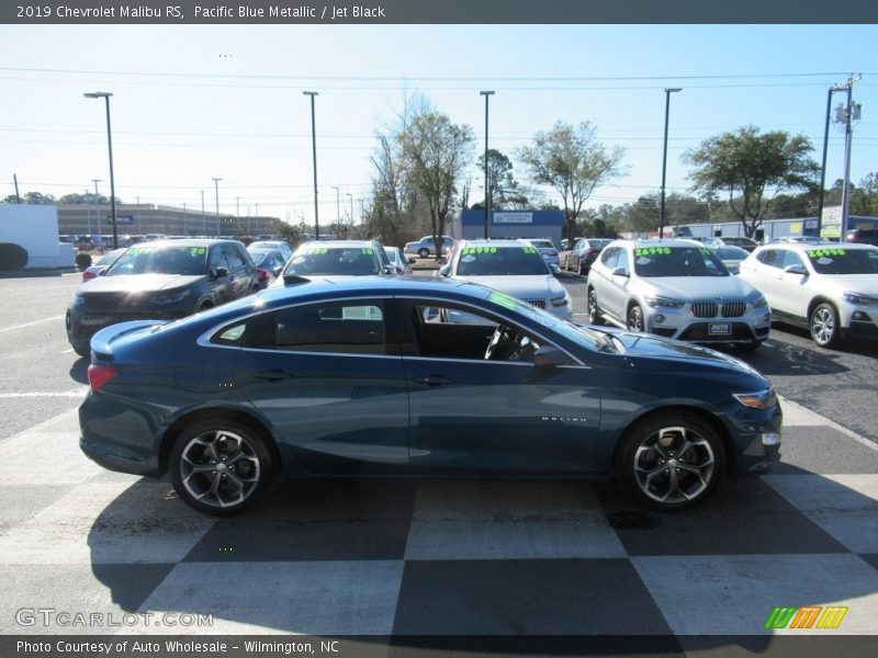 Pacific Blue Metallic / Jet Black 2019 Chevrolet Malibu RS