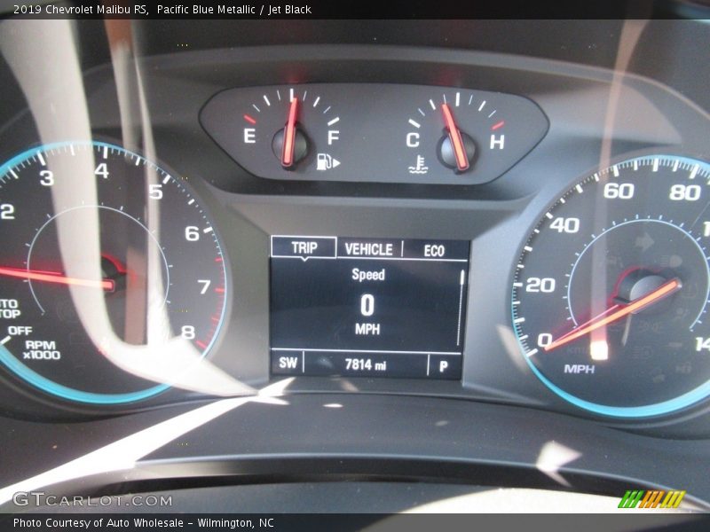 Pacific Blue Metallic / Jet Black 2019 Chevrolet Malibu RS