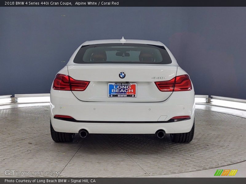 Alpine White / Coral Red 2018 BMW 4 Series 440i Gran Coupe