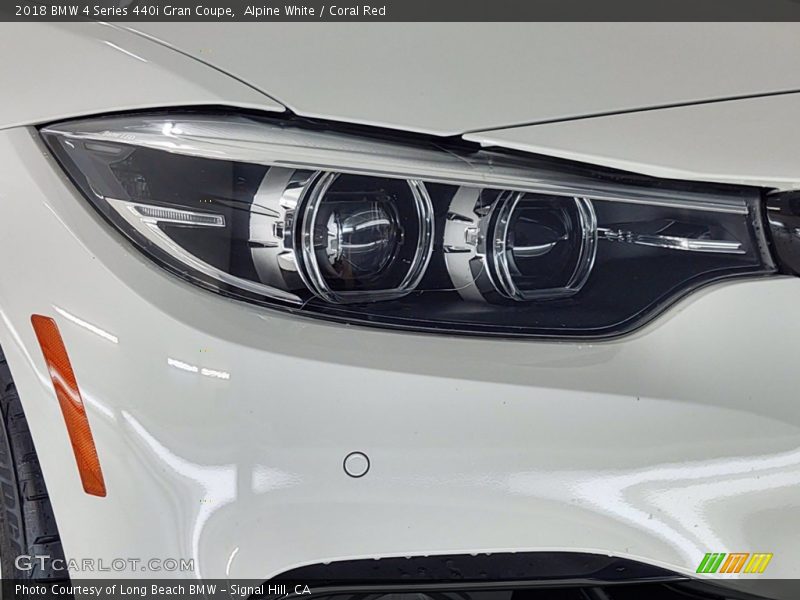 Alpine White / Coral Red 2018 BMW 4 Series 440i Gran Coupe