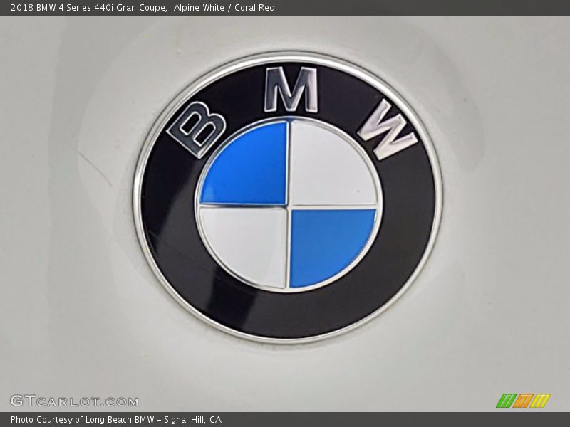 Alpine White / Coral Red 2018 BMW 4 Series 440i Gran Coupe