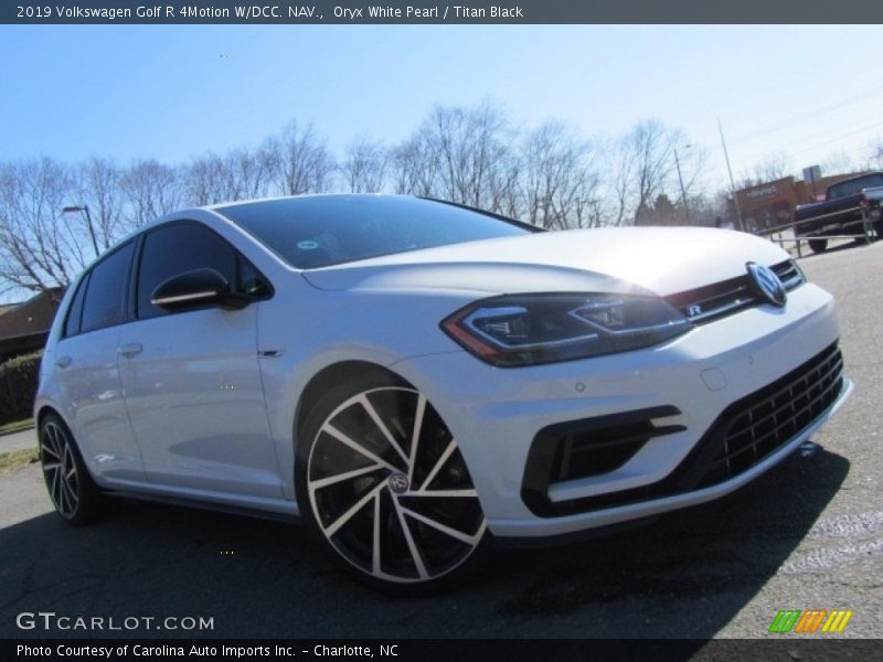 Oryx White Pearl / Titan Black 2019 Volkswagen Golf R 4Motion W/DCC. NAV.