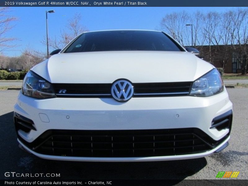 Oryx White Pearl / Titan Black 2019 Volkswagen Golf R 4Motion W/DCC. NAV.