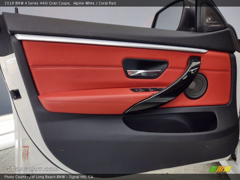 Alpine White / Coral Red 2018 BMW 4 Series 440i Gran Coupe