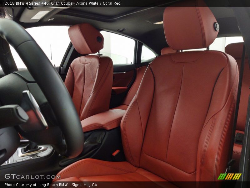 Alpine White / Coral Red 2018 BMW 4 Series 440i Gran Coupe