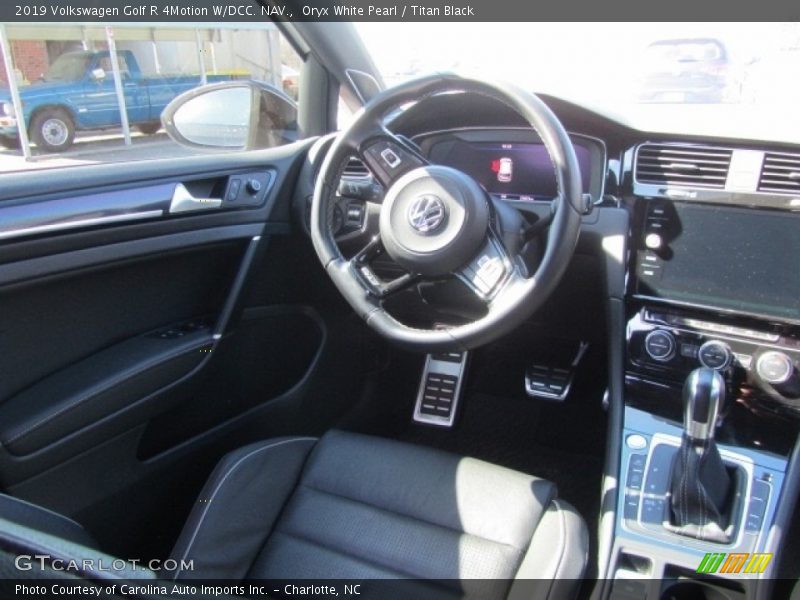 Oryx White Pearl / Titan Black 2019 Volkswagen Golf R 4Motion W/DCC. NAV.