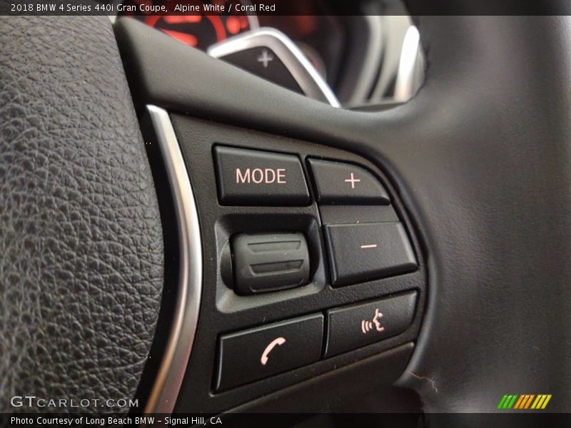 Alpine White / Coral Red 2018 BMW 4 Series 440i Gran Coupe