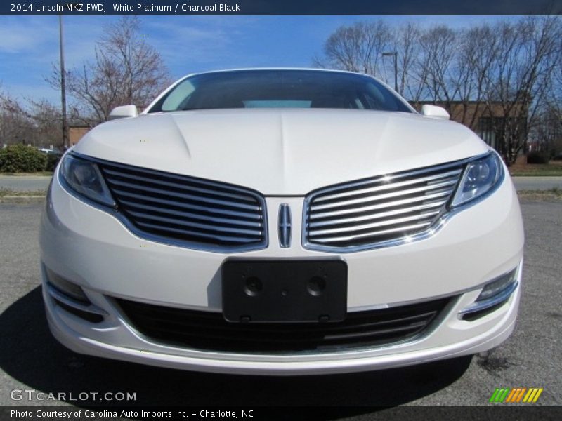 White Platinum / Charcoal Black 2014 Lincoln MKZ FWD