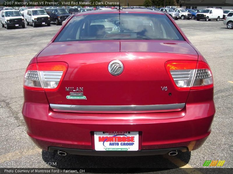 Vivid Red Metallic / Dark Charcoal 2007 Mercury Milan V6 Premier