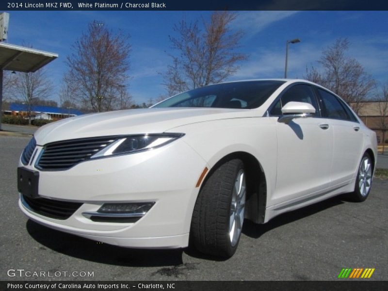 White Platinum / Charcoal Black 2014 Lincoln MKZ FWD