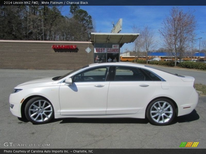 White Platinum / Charcoal Black 2014 Lincoln MKZ FWD