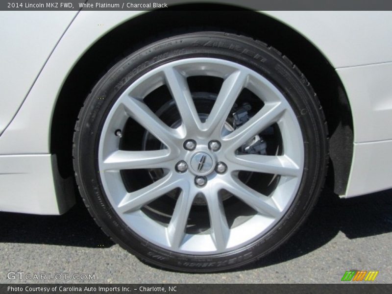 White Platinum / Charcoal Black 2014 Lincoln MKZ FWD