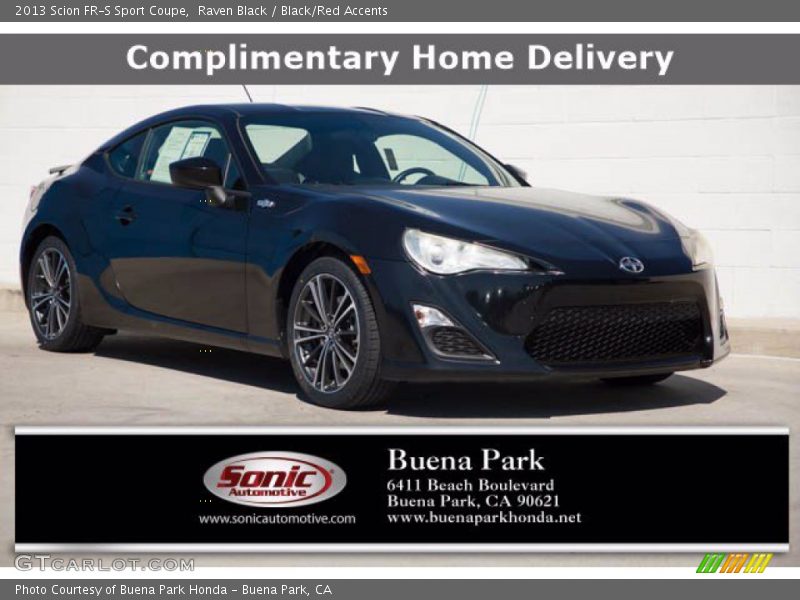 Raven Black / Black/Red Accents 2013 Scion FR-S Sport Coupe