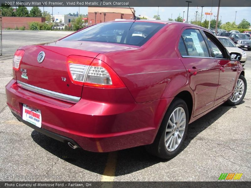 Vivid Red Metallic / Dark Charcoal 2007 Mercury Milan V6 Premier
