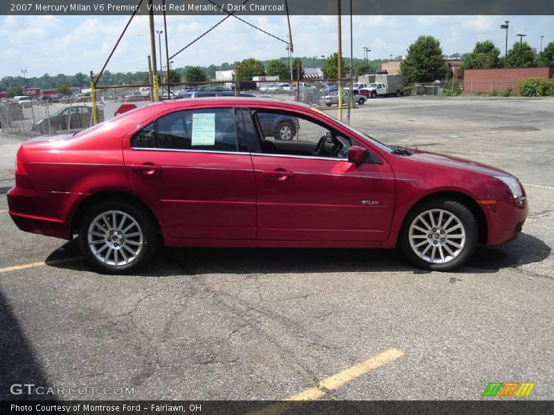 Vivid Red Metallic / Dark Charcoal 2007 Mercury Milan V6 Premier