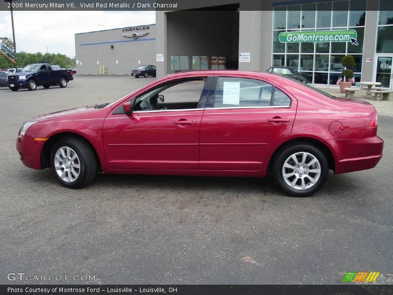 Vivid Red Metallic / Dark Charcoal 2006 Mercury Milan V6