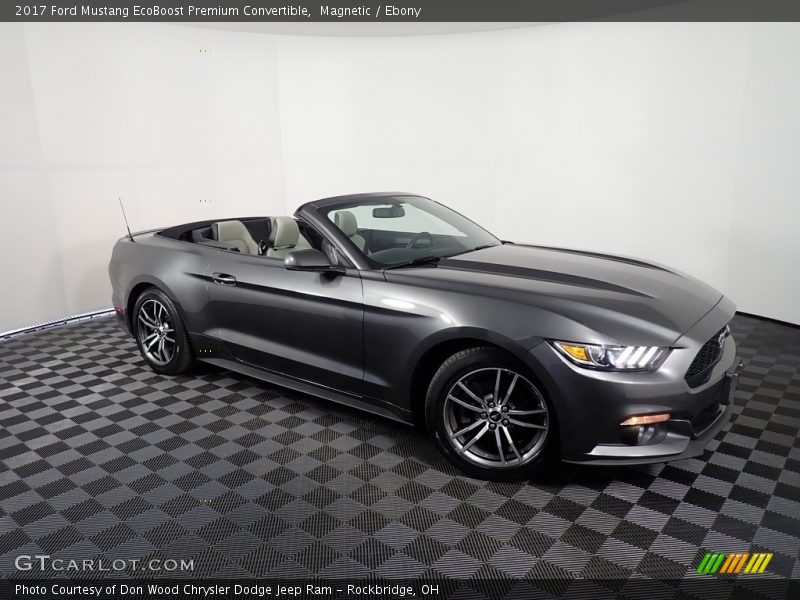 Magnetic / Ebony 2017 Ford Mustang EcoBoost Premium Convertible