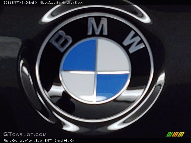 Black Sapphire Metallic / Black 2021 BMW X3 sDrive30i