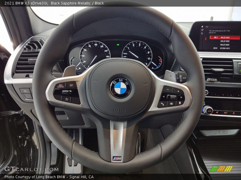 Black Sapphire Metallic / Black 2021 BMW X3 sDrive30i