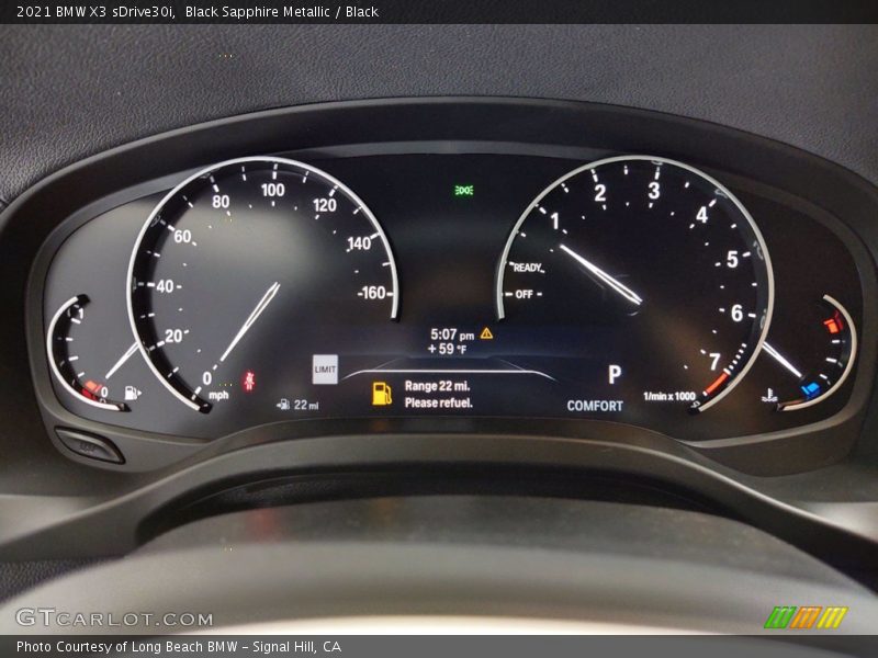 Black Sapphire Metallic / Black 2021 BMW X3 sDrive30i