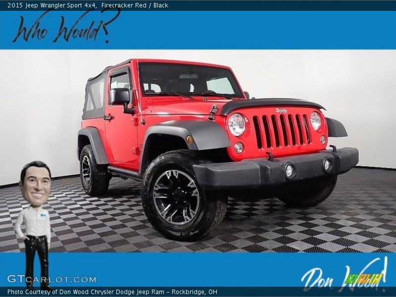 Firecracker Red / Black 2015 Jeep Wrangler Sport 4x4