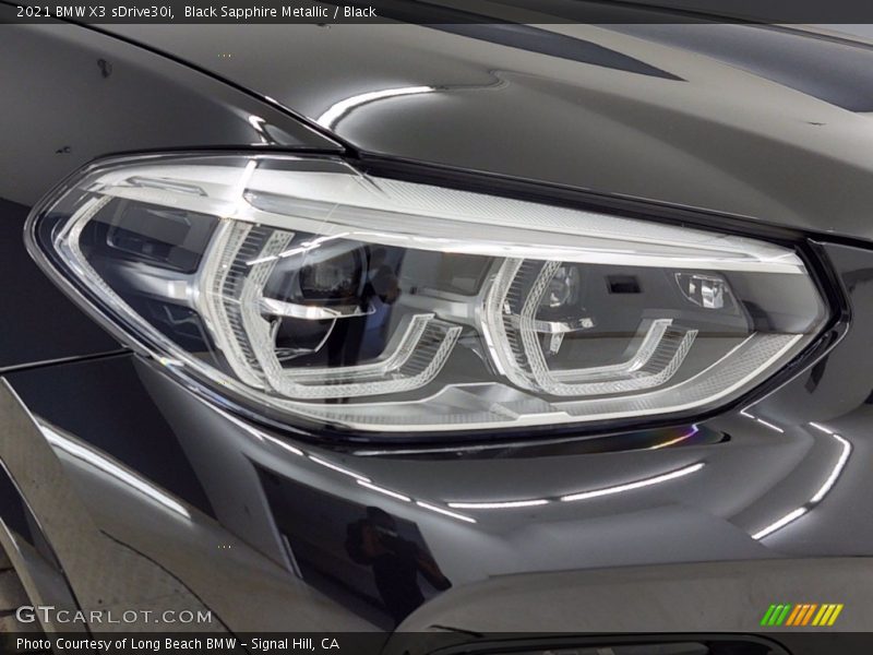 Black Sapphire Metallic / Black 2021 BMW X3 sDrive30i