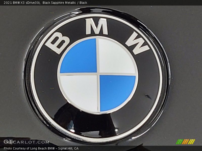 Black Sapphire Metallic / Black 2021 BMW X3 sDrive30i