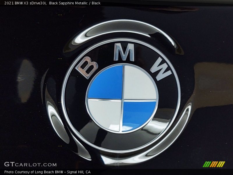 Black Sapphire Metallic / Black 2021 BMW X3 sDrive30i
