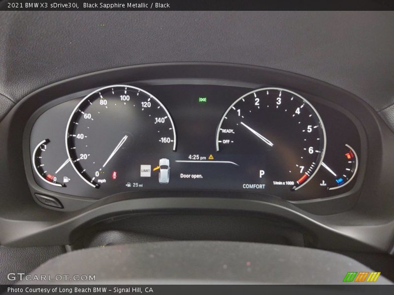Black Sapphire Metallic / Black 2021 BMW X3 sDrive30i