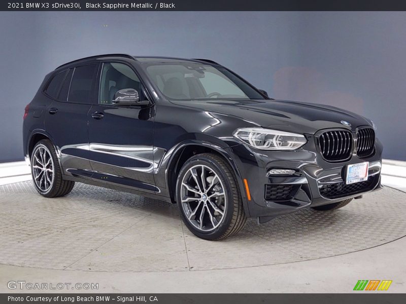 Black Sapphire Metallic / Black 2021 BMW X3 sDrive30i