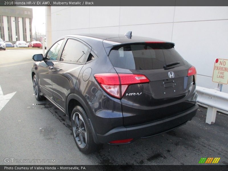 Mulberry Metallic / Black 2018 Honda HR-V EX AWD