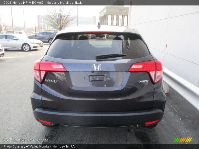 Mulberry Metallic / Black 2018 Honda HR-V EX AWD